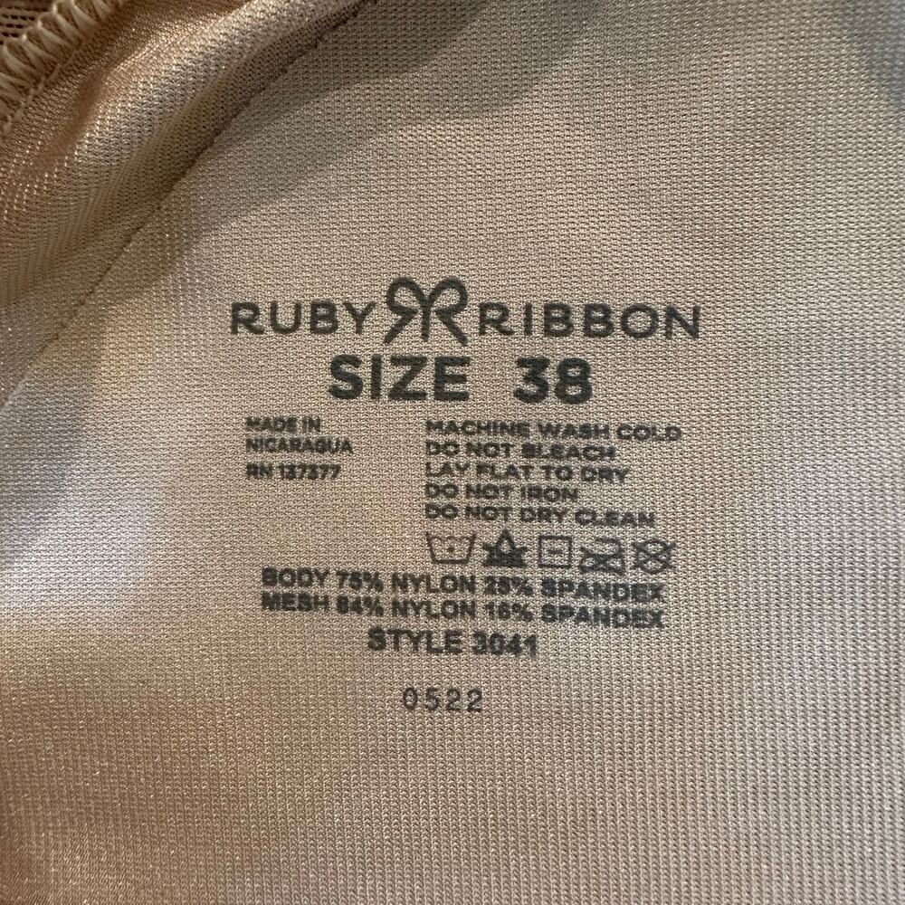 Ruby Ribbon V-Neck Sheer Slip Pale Style 3041 Siz… - image 4